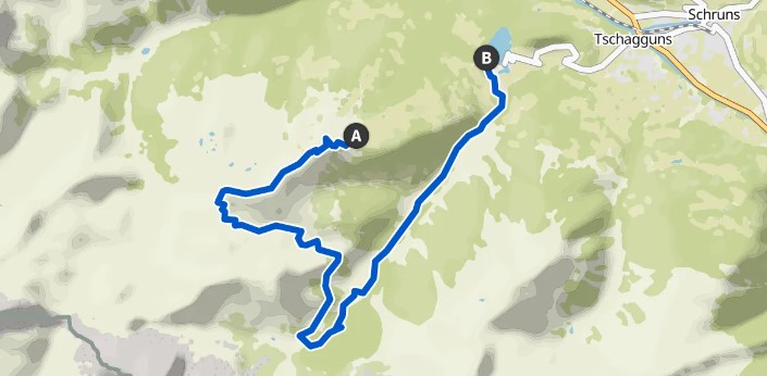 Route der Wanderung im Montafon